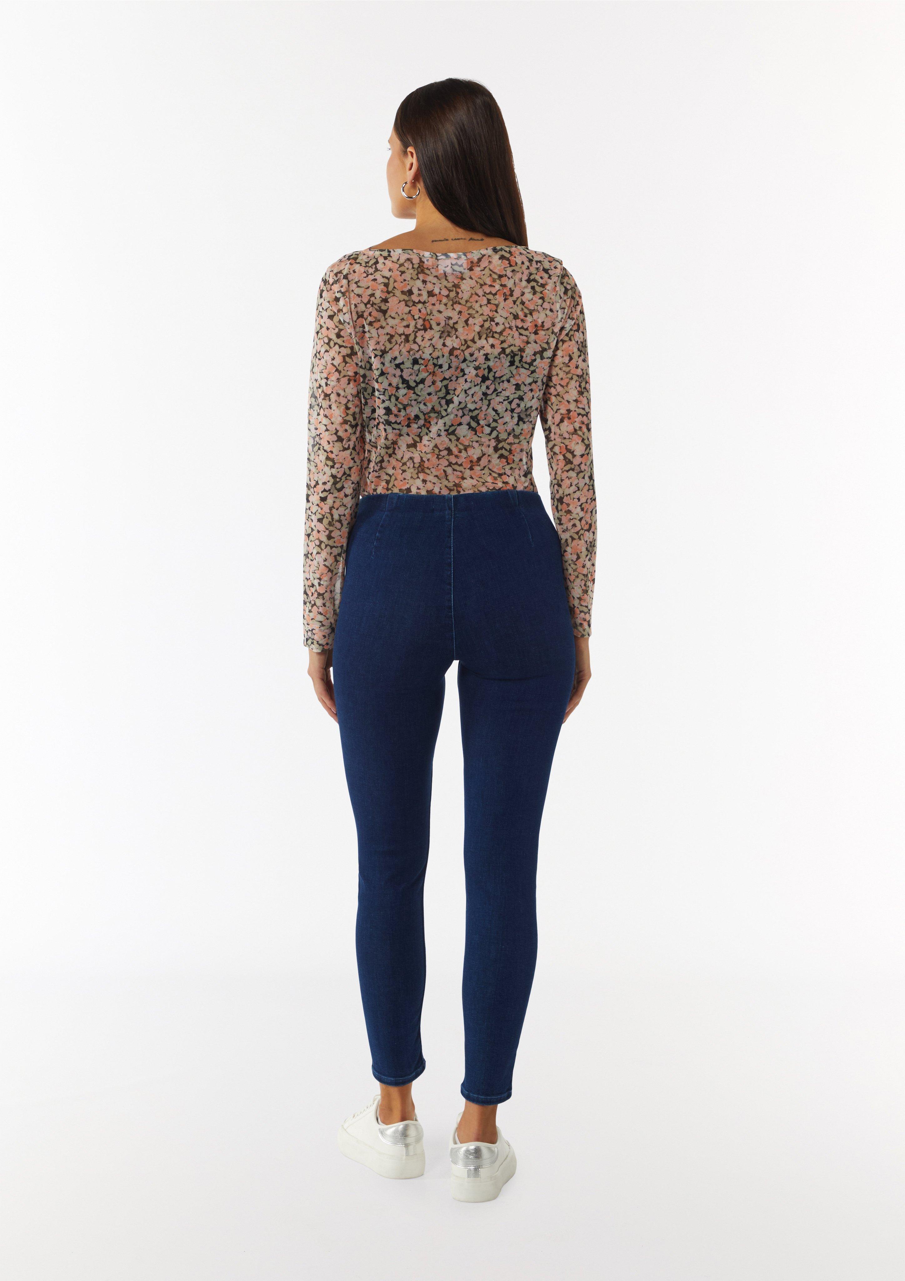 Super-Skinny-Jeans aus Baumwollstretch - blau