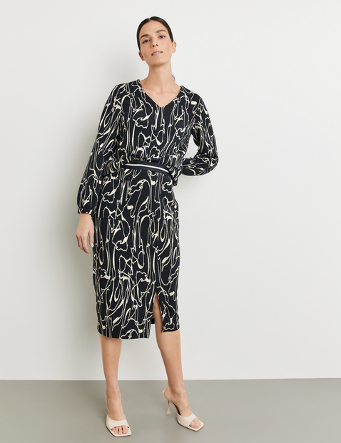 Midirock mit Jacquard-Muster