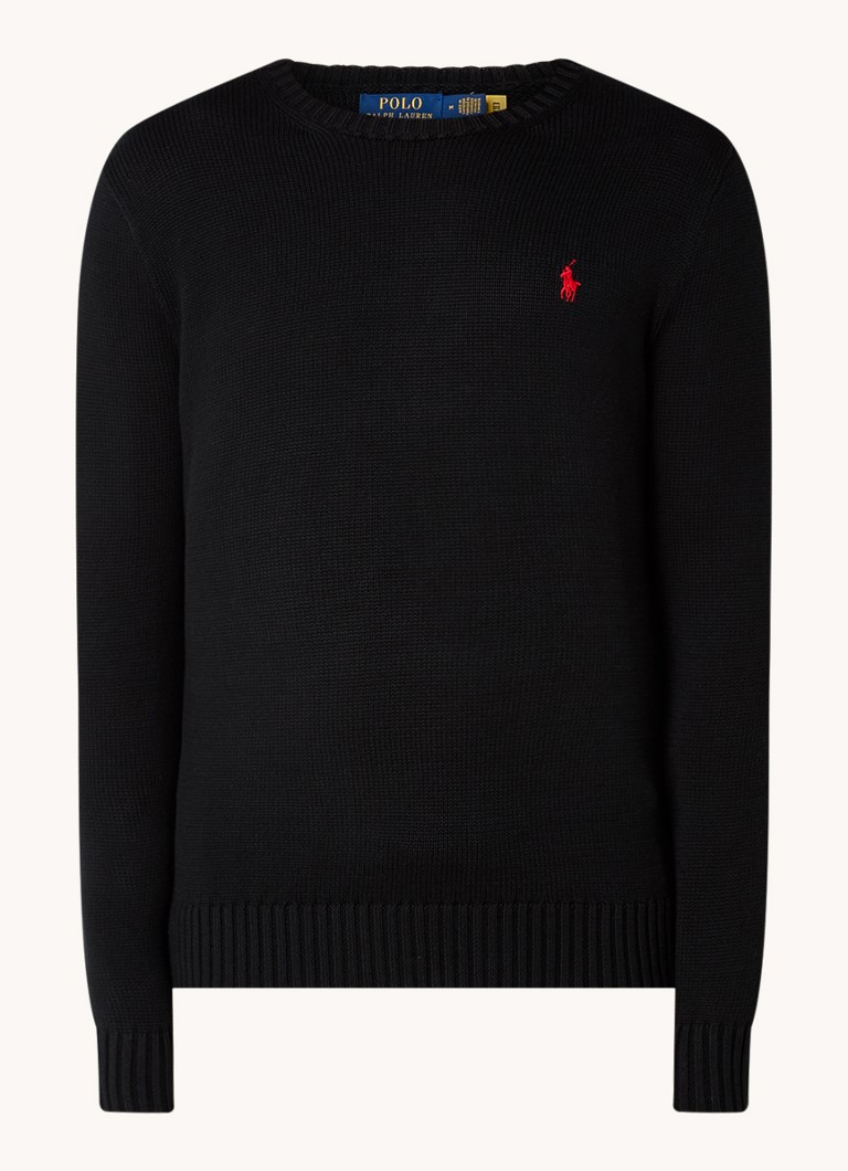 Πουλόβερ Ralph Lauren με χοντρό πλεκτό ύφασμα και κέντημα λογότυπου