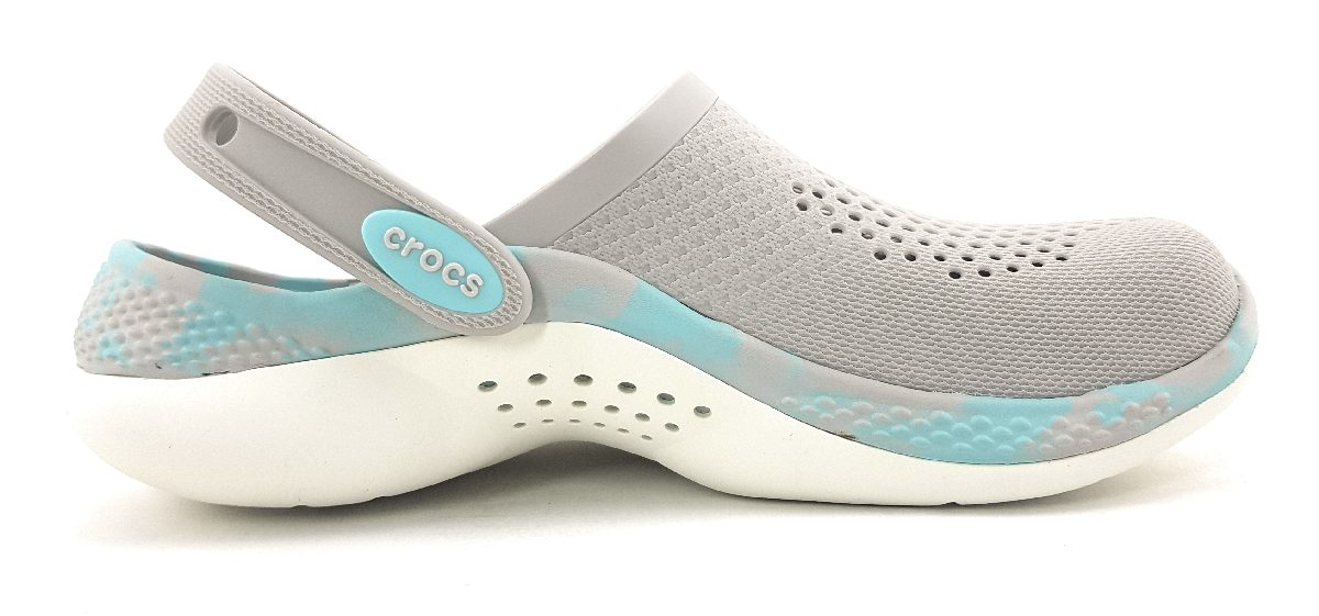 Crocs Light Ride Marbled Clog W 207634 Grau 1DU pearl white