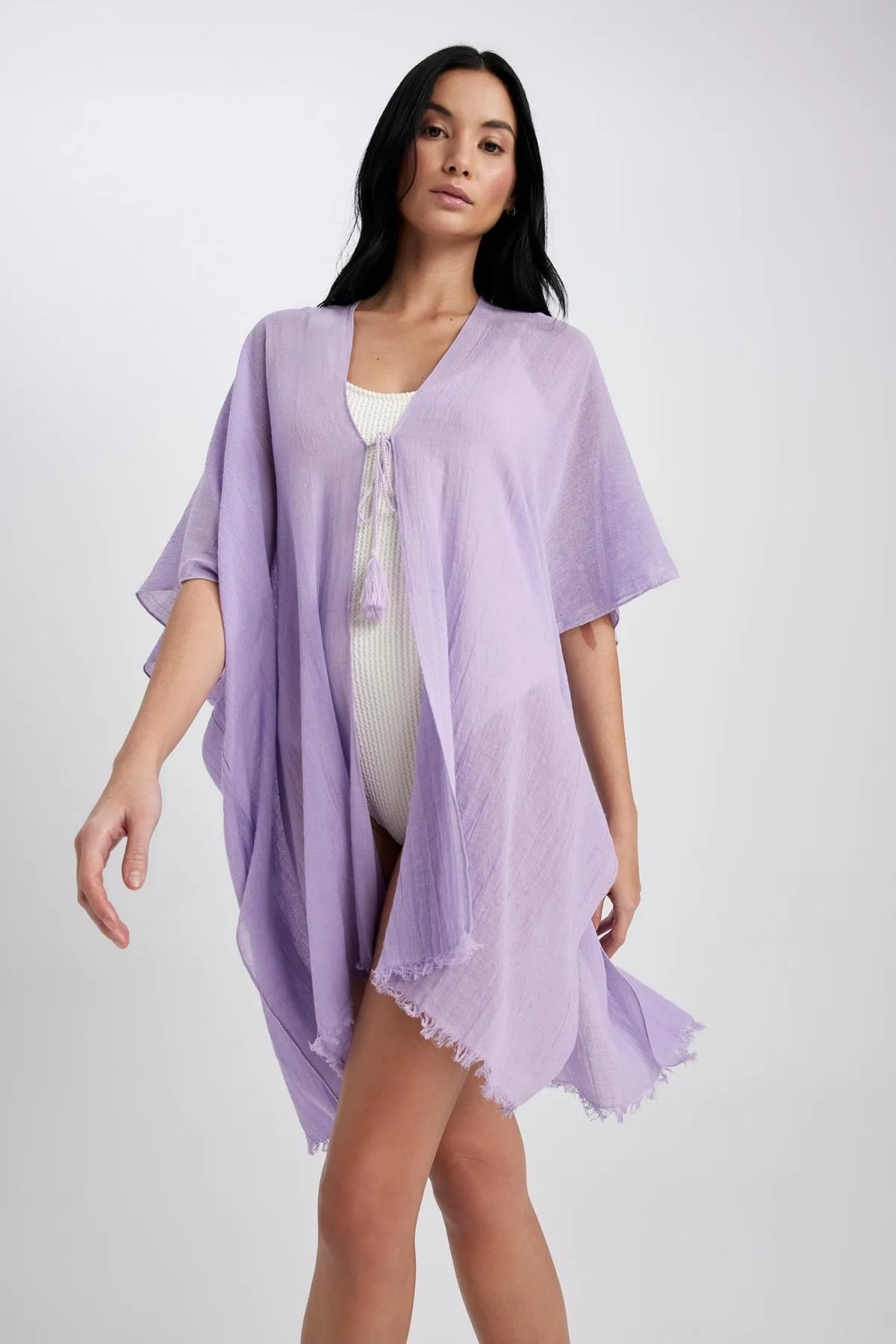 DeFacto  Fall In Love Baumwoll-Kimono in normaler Passform