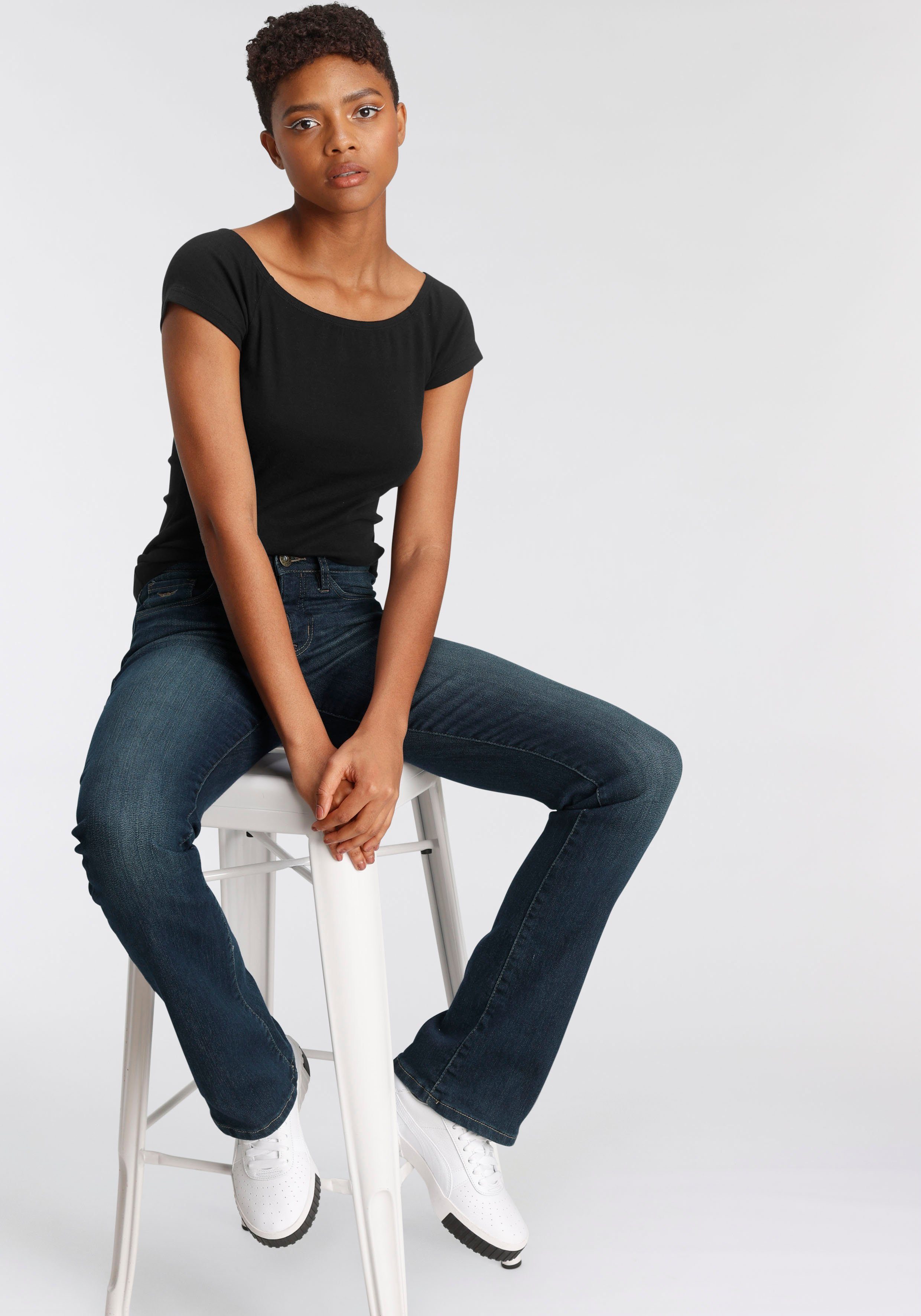 Arizona Bootcut-Jeans Baby-Boot Mid Waist
