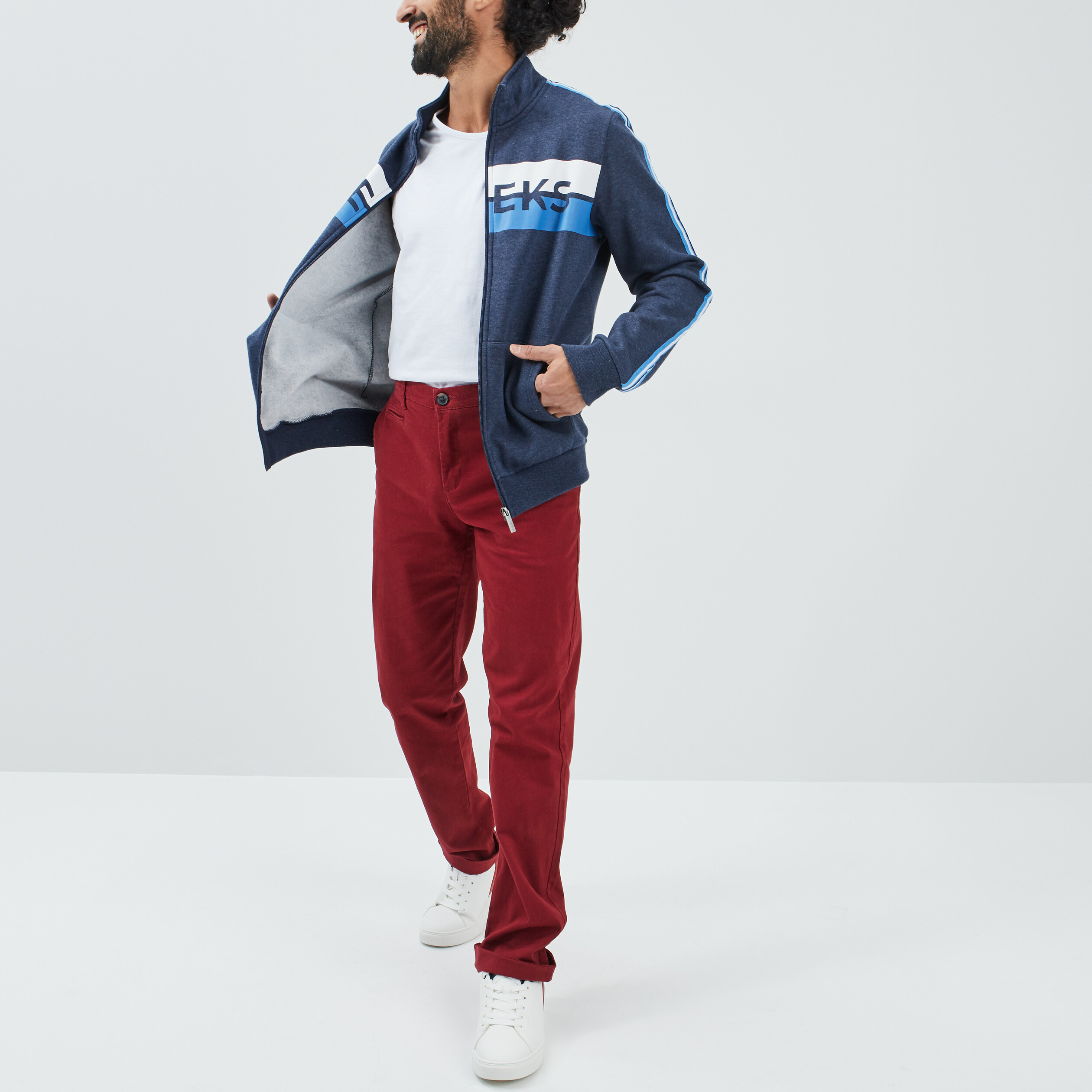 Gilet manches longues Creeks bleu homme | La Halle