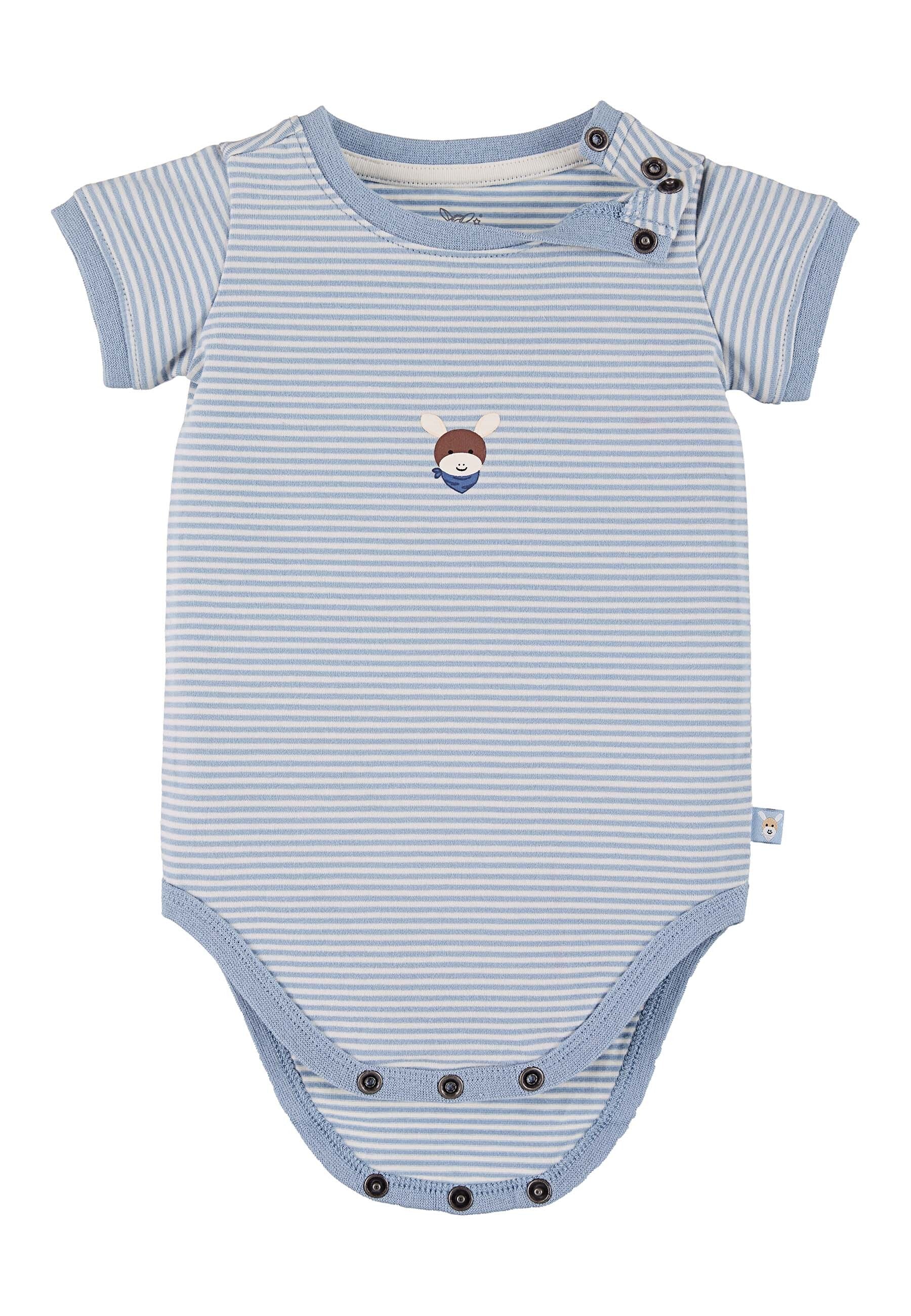 GOTS Body Esel Emmi, Kurzarm aus Jersey geringelt