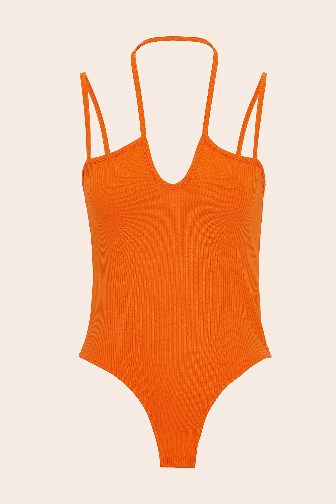 Gerippter Body mit Trägern