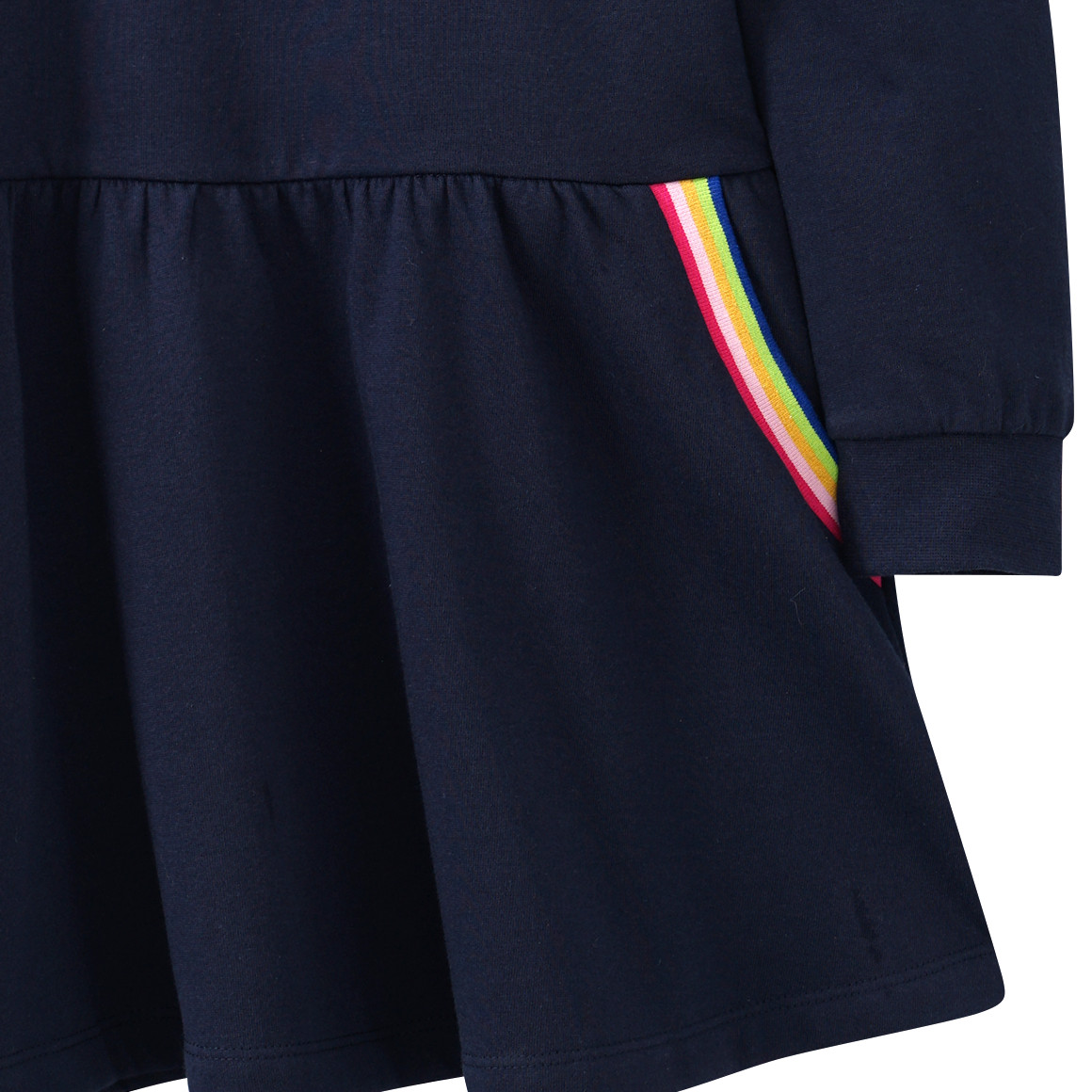 Mädchen Sweatkleid mit bunten Akzenten