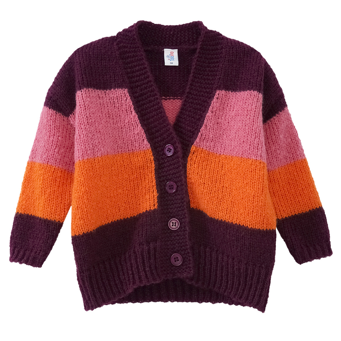 Mädchen Strickjacke mit Knöpfen