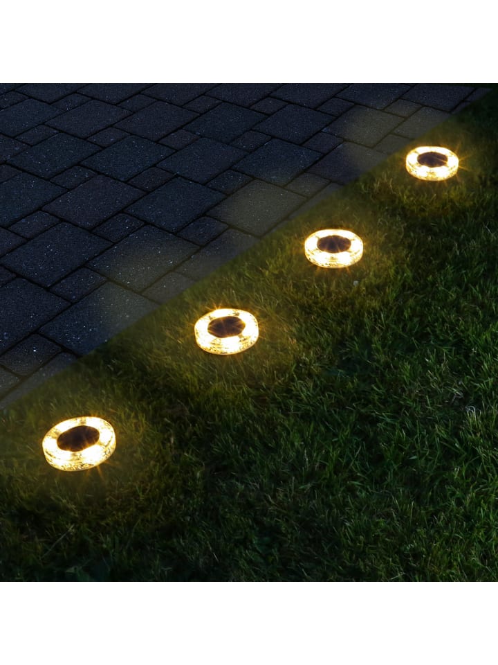 MARELIDA 8x LED Solar Bodenleuchte in Mosaikoptik Wegbeleuchtung H: 11,5cm in grau günstig kaufen onesize