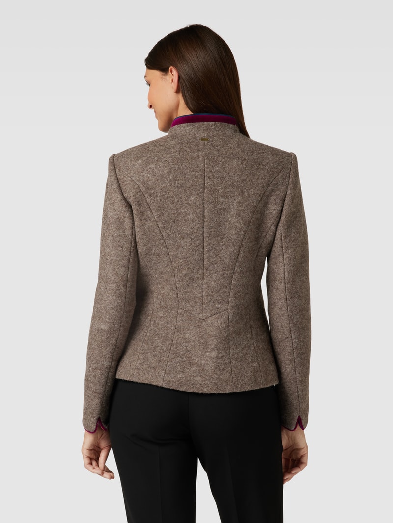 Blazer mit Stehkragen in taupe