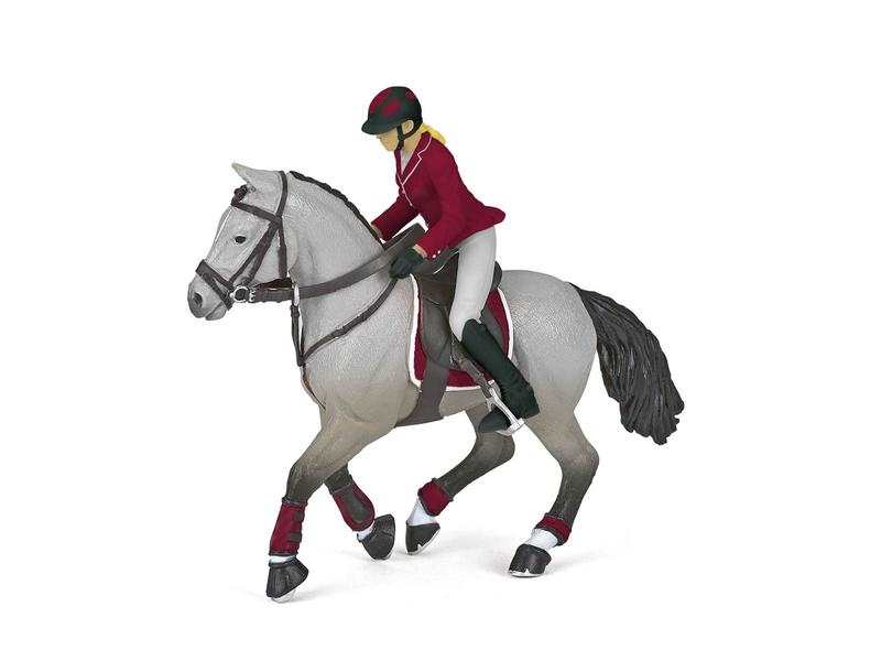 Figurine Cheval de concours et sa cavalière