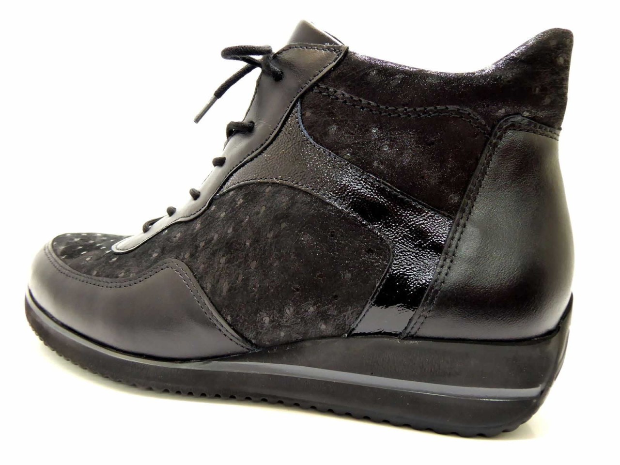 WALDLÄUFER Schnür-Stiefeletten schwarz