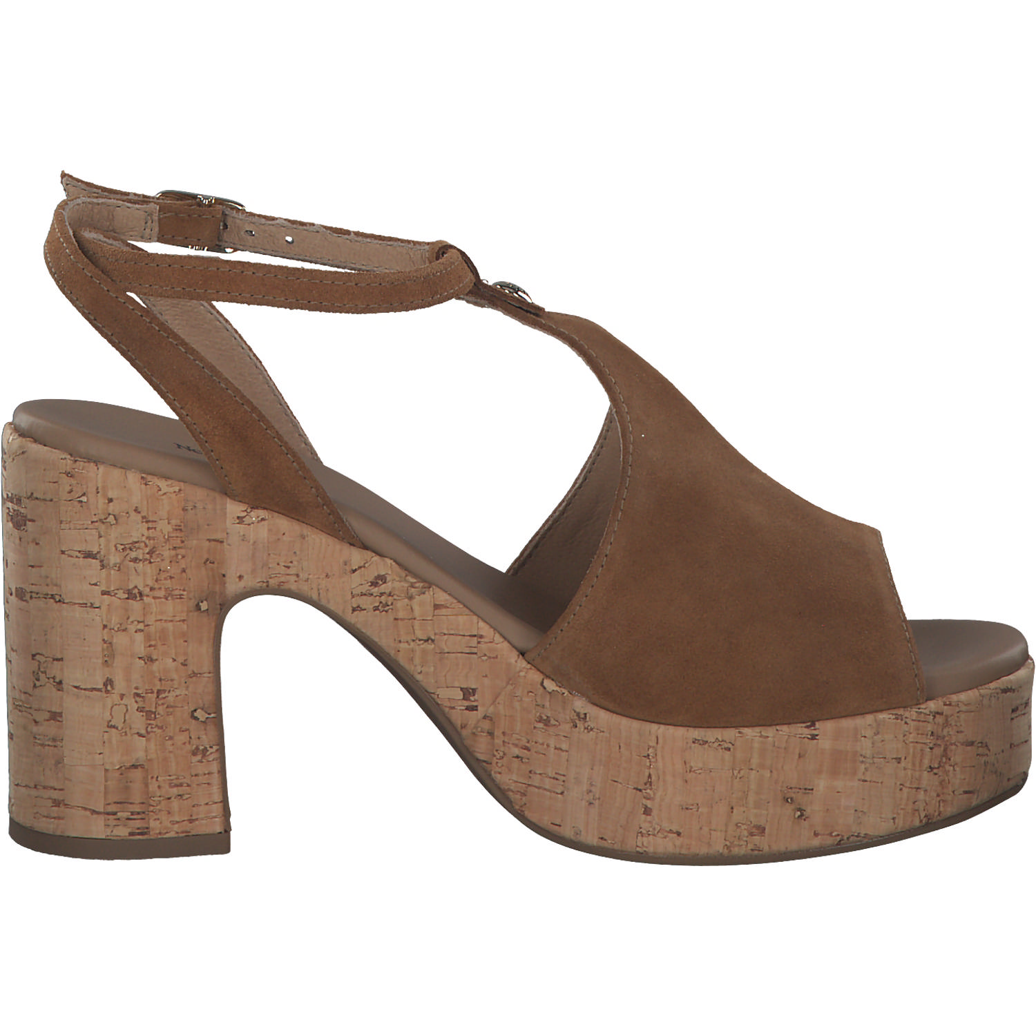 NeroGiardini E307671D, Plateau-Sandaletten, Damen, tabacco