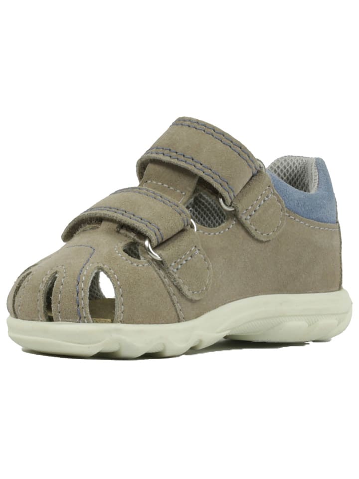 Richter Shoes Leder-Halbsandalen in Khaki günstig kaufen