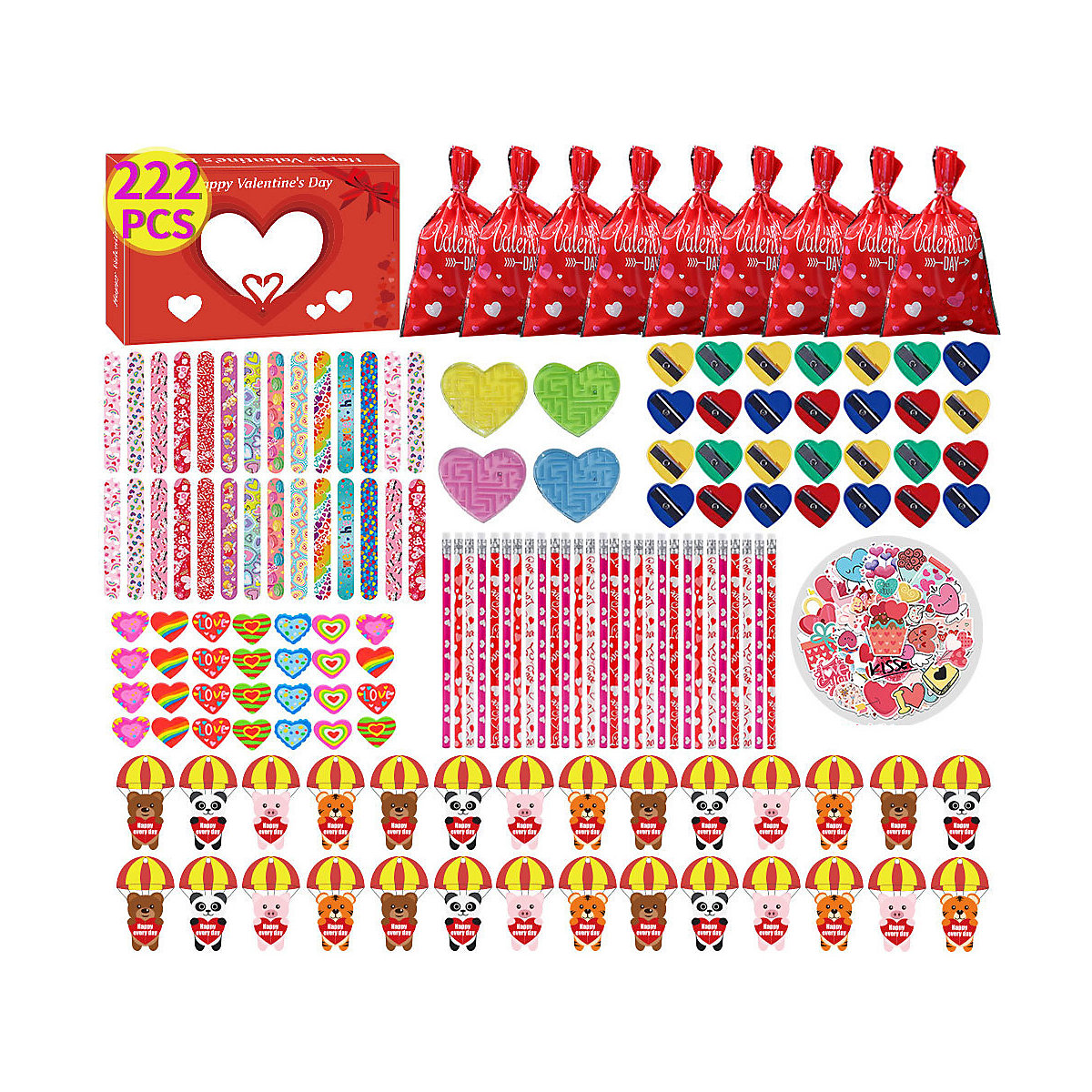 Schreibwaren und Geburtstagskarte Set Valentinstag Geschenk für Kinder