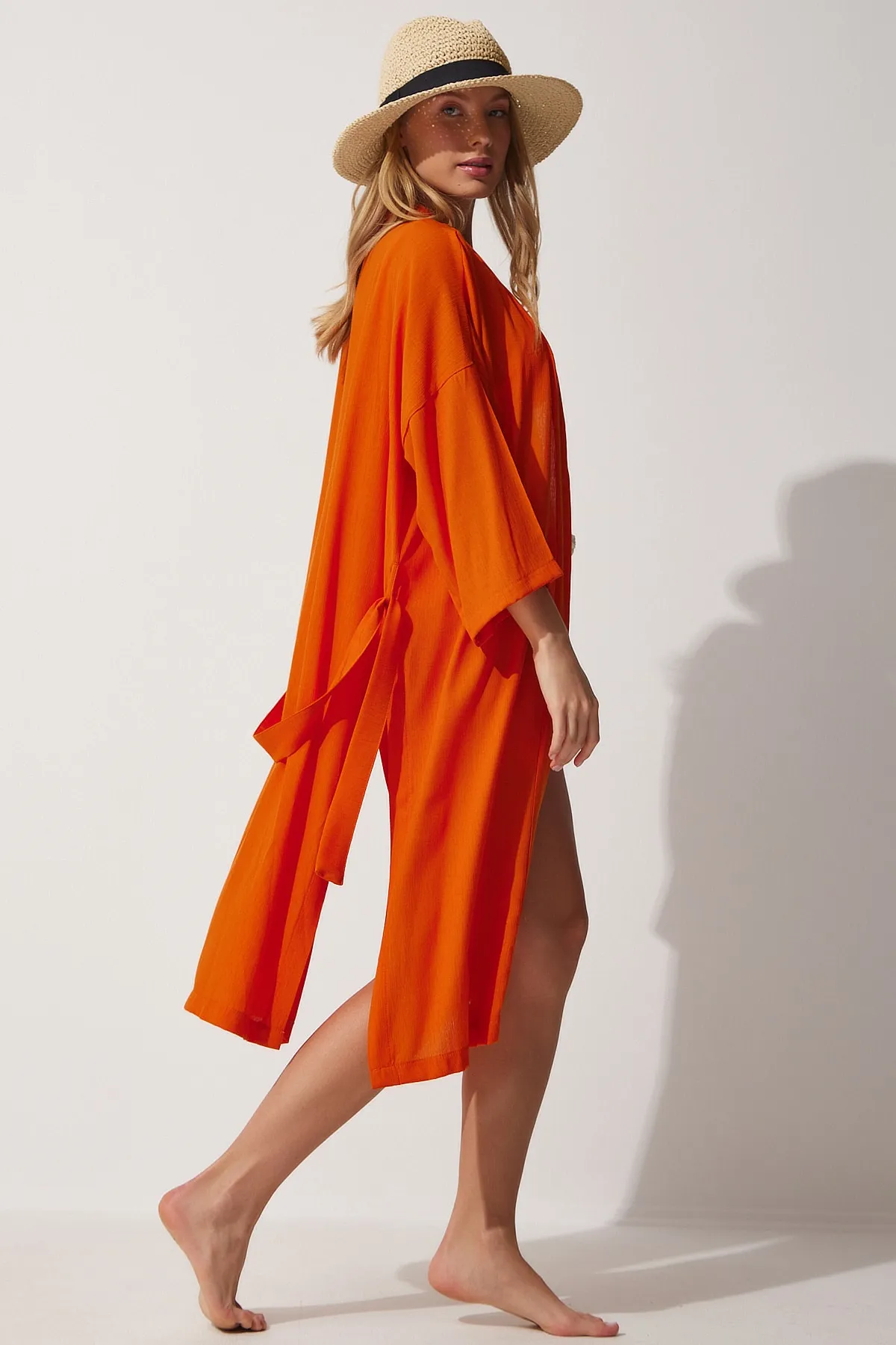 Happiness İstanbul  Kimono & Kaftan - Orange - Regular Fit