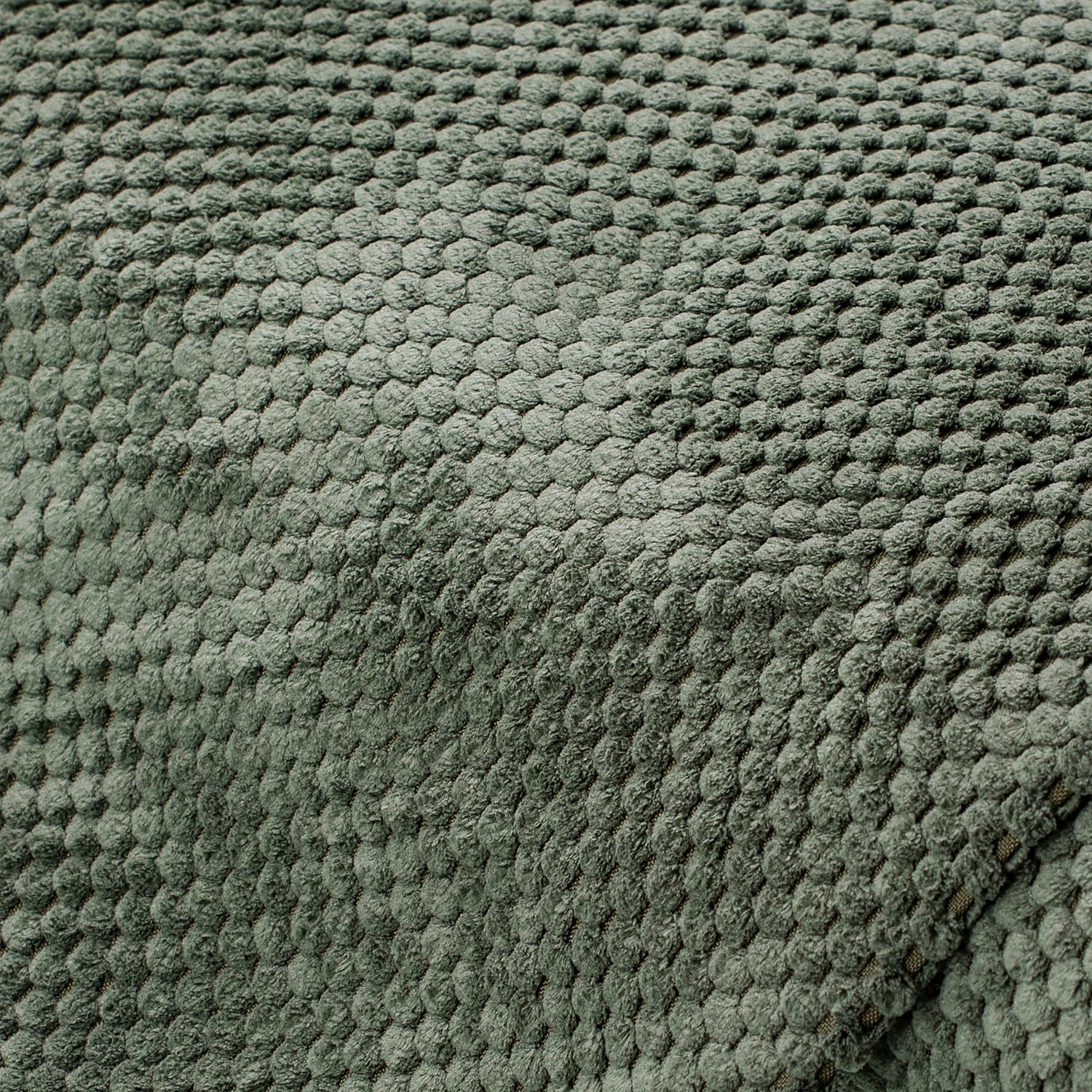 Möbelstoff Waffelvelours, tannengrün