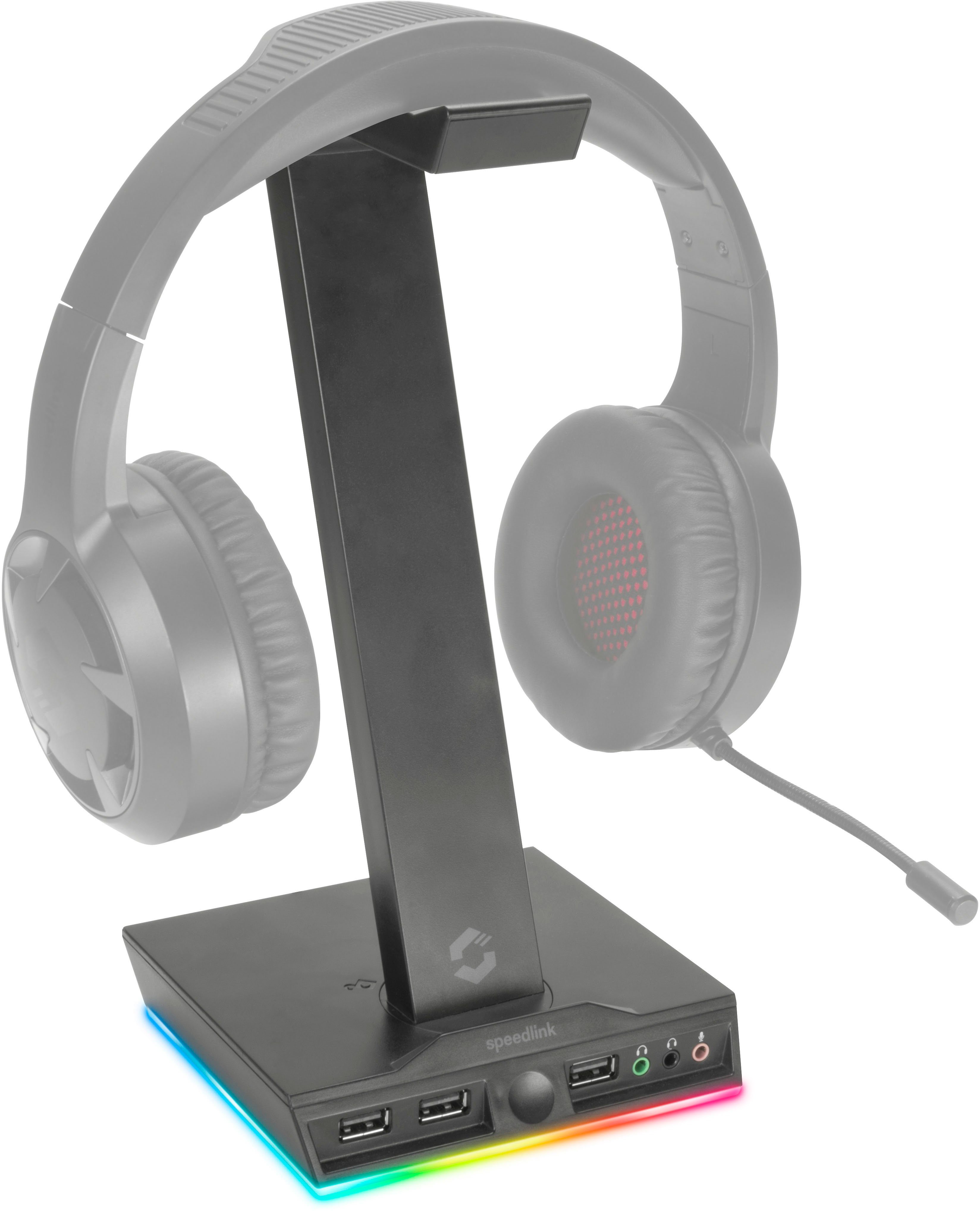 Speedlink Stand mit Beleuchtung Gaming-Headset Zubehör (3-Port USB 2.0 Hub)