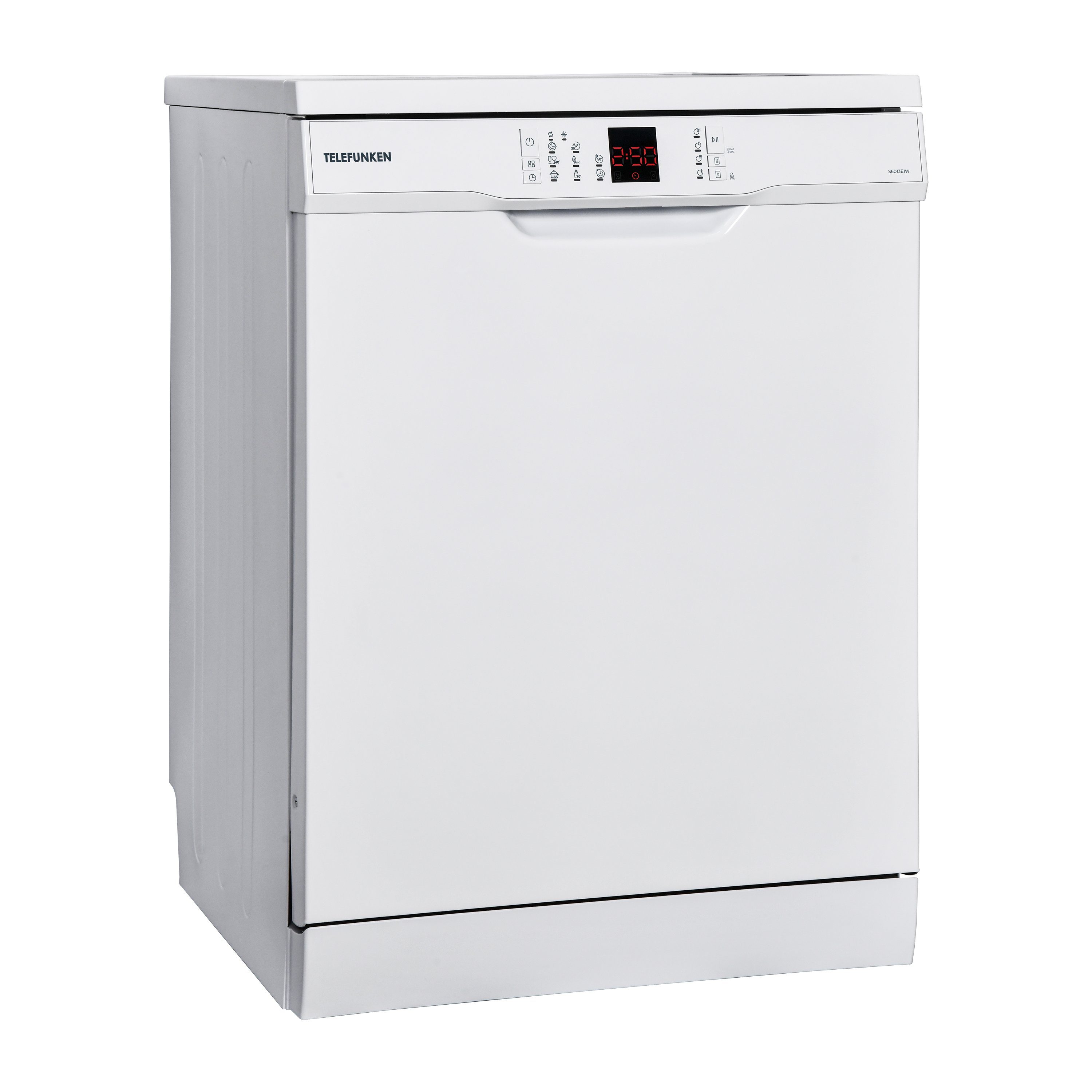Telefunken Standgeschirrspüler, S6013E1W, 12 l, 13 Maßgedecke, Spülmaschine, Freistehend, 60 cm, 6 Programme, einfache Bedienung