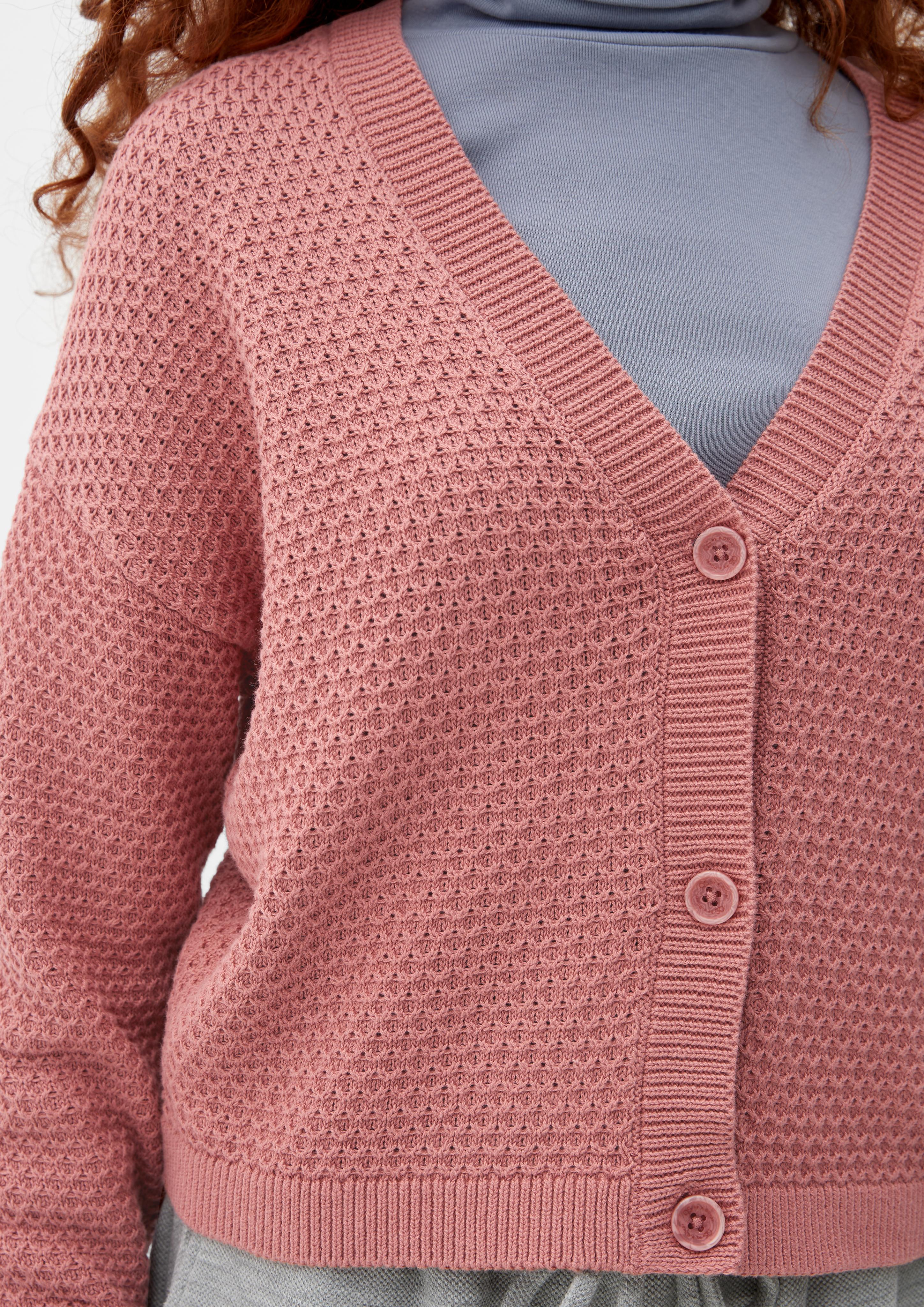 Strickcardigan mit feinem Muster  2125126-2068