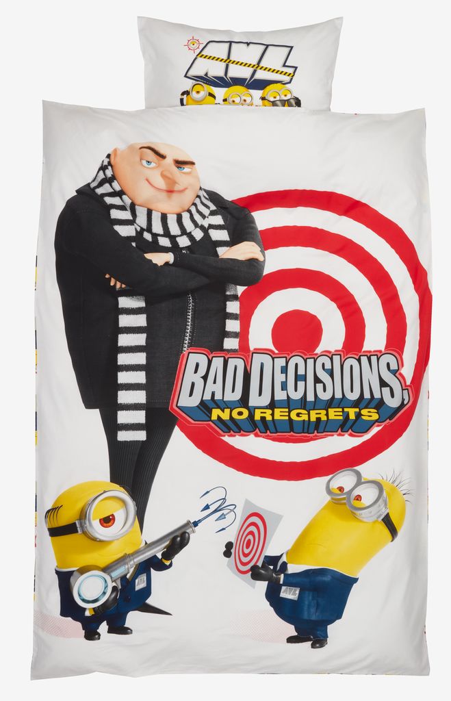 MINIONS sengetøysett 140x200 hvitt