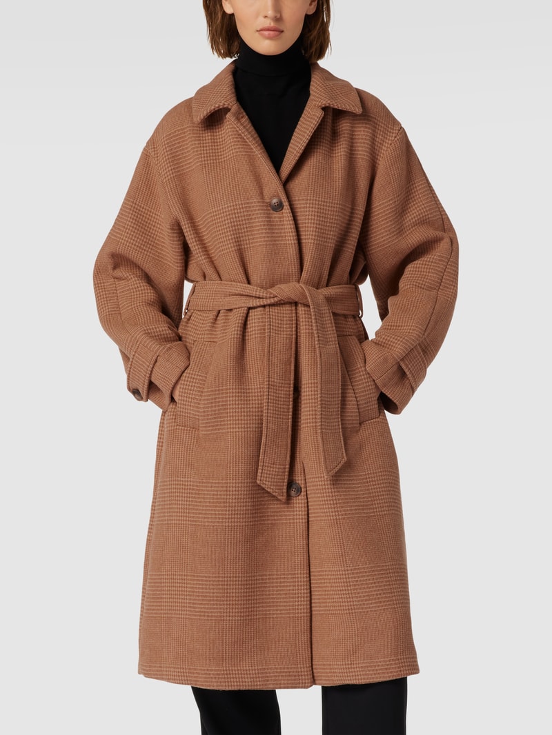 Mantel mit Allover-Muster in camel
