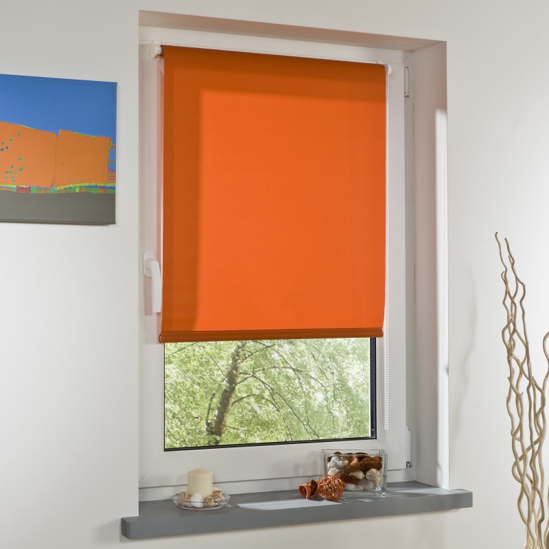 Powertec Bella Casa Klemmfix-Rollo, ca. 150 x 45 cm, terracotta