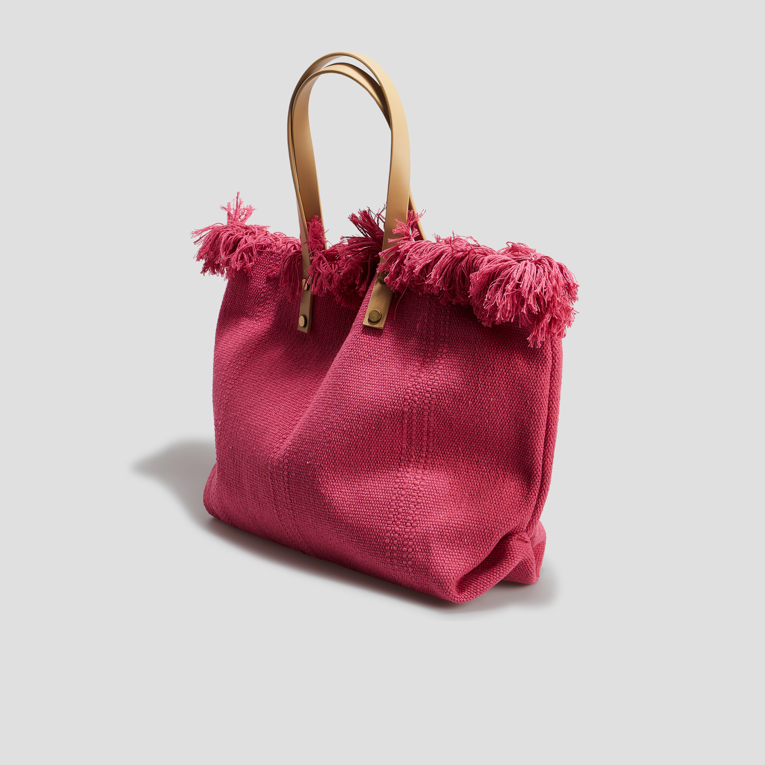 Sac cabas à franges rose fushia femme | La Halle