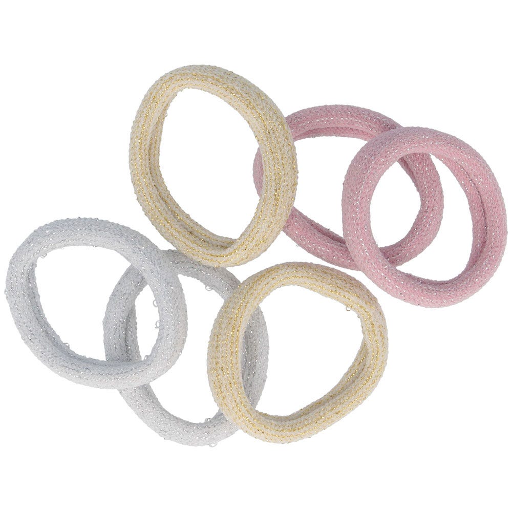 Solida Zopfhalter mini rosa-weiß 6 Stk.