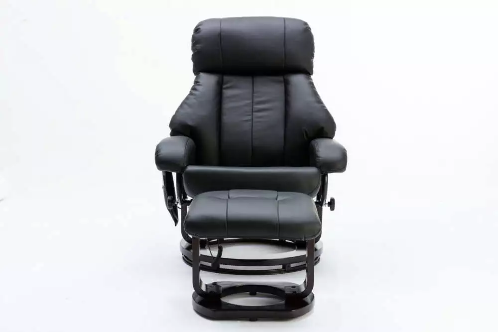 Happy Home Massagesessel mit Fußhocker & Heizfunktion schwarz