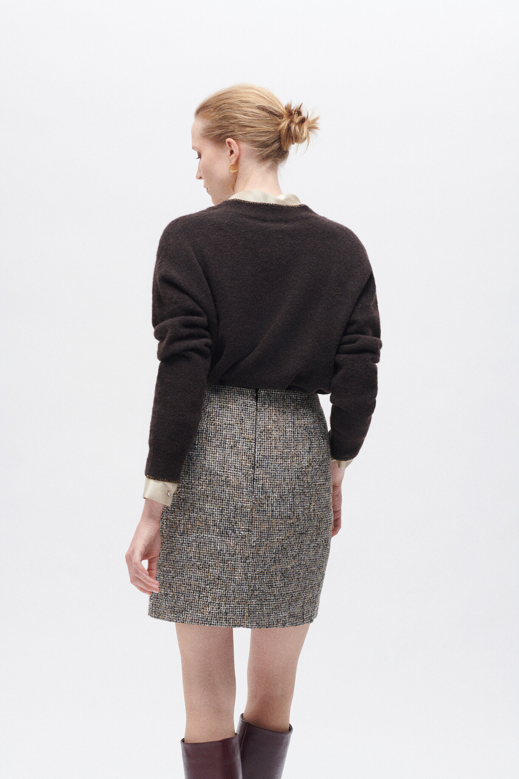 Jupe jary marron femme