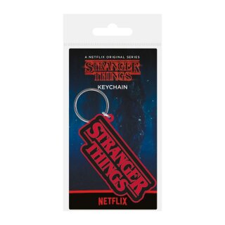Stranger Things Gummi-Schlüsselanhänger Logo 6 cm