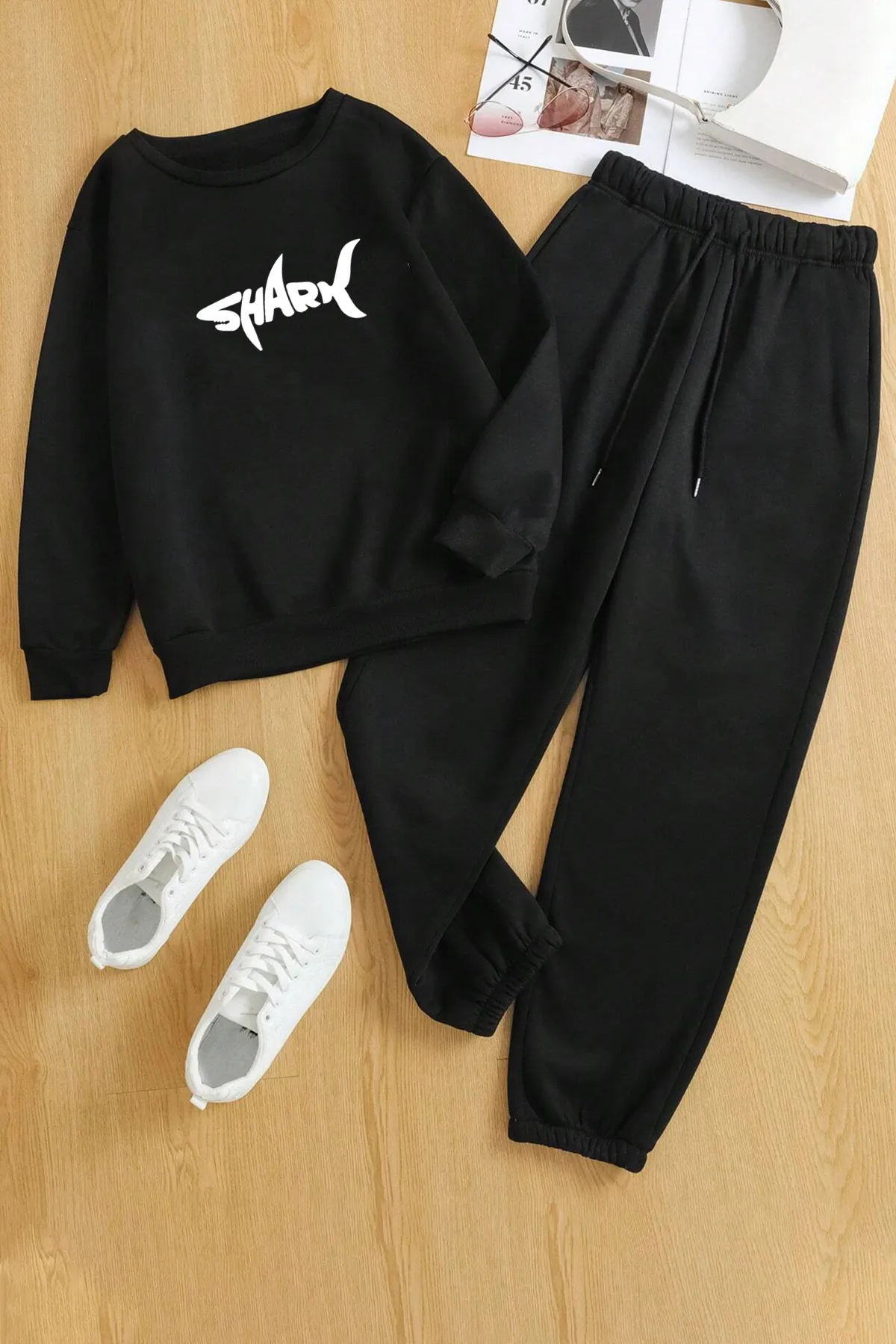 uyguntarz  Sport-Sweatsuit Set - Schwarz - Regular Fit