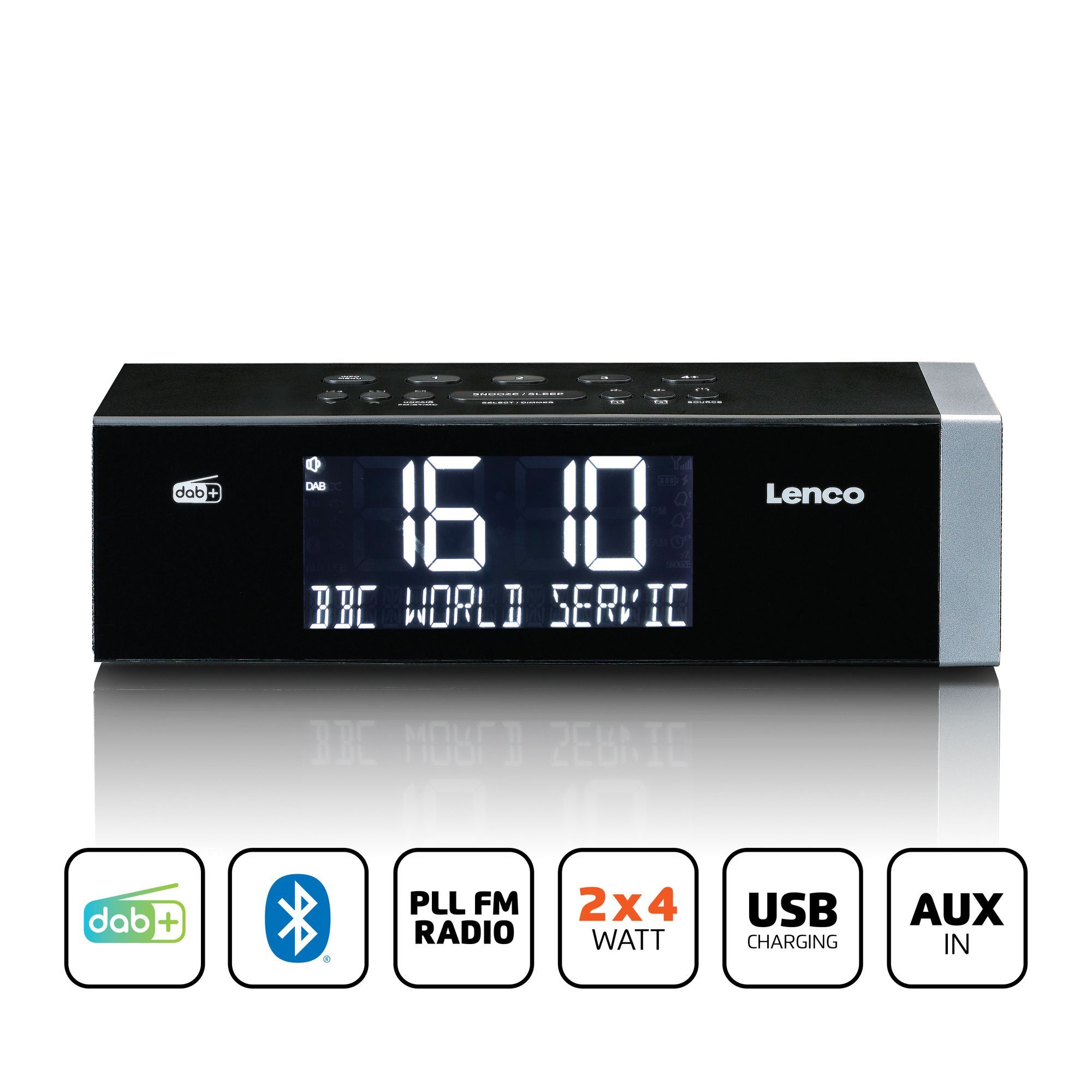 Lenco CR-640BK Stereo FM Radiowecker