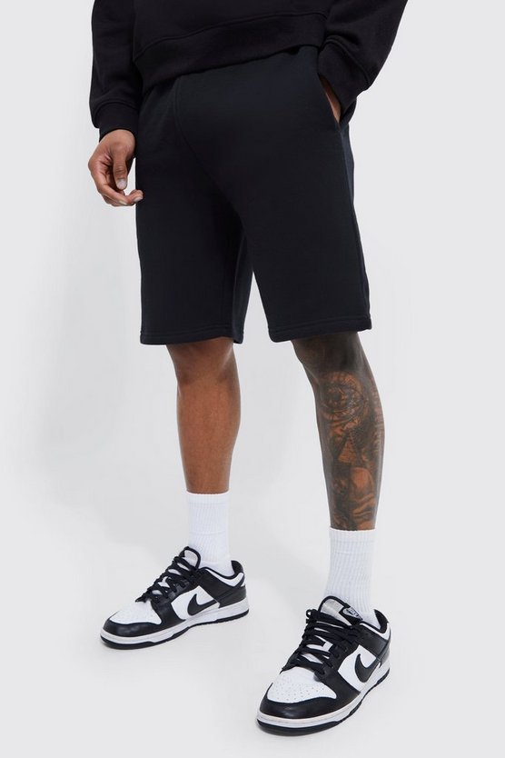 Lockere mittellange Basic Jersey-Shorts