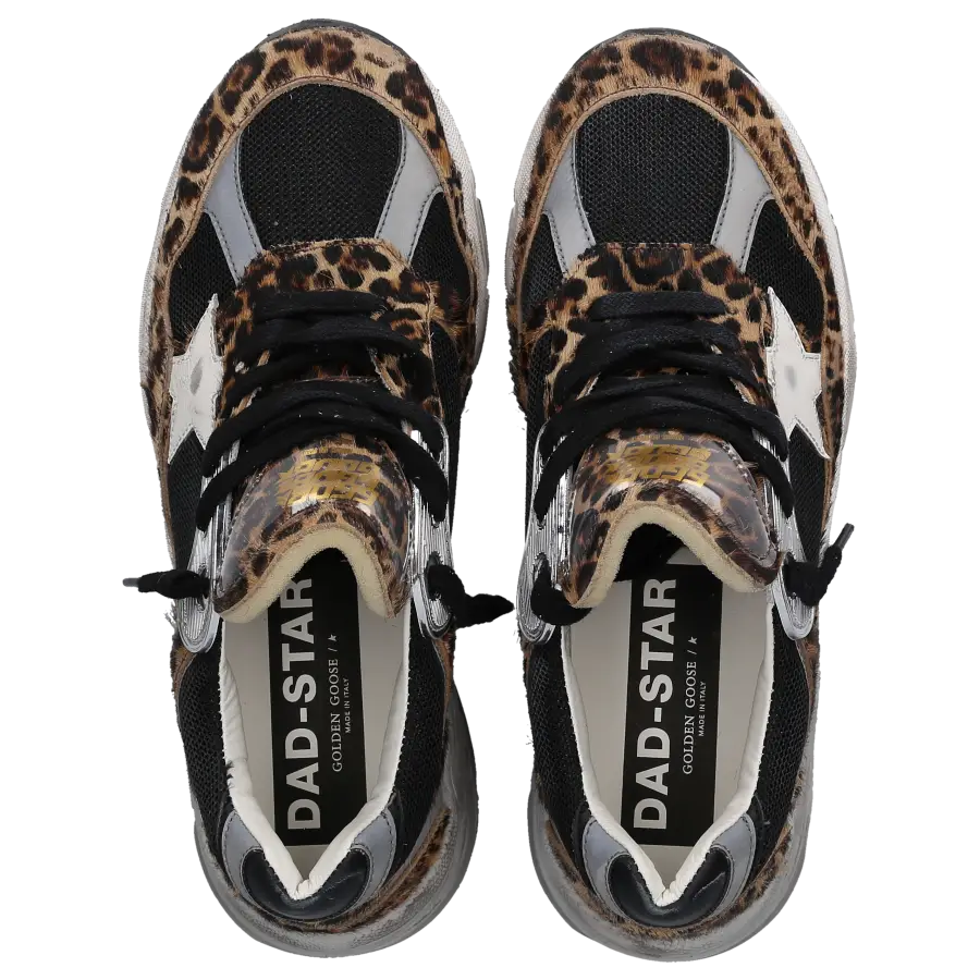 Golden Goose - Sneaker Braun Running Dad Materialmix - schwarz