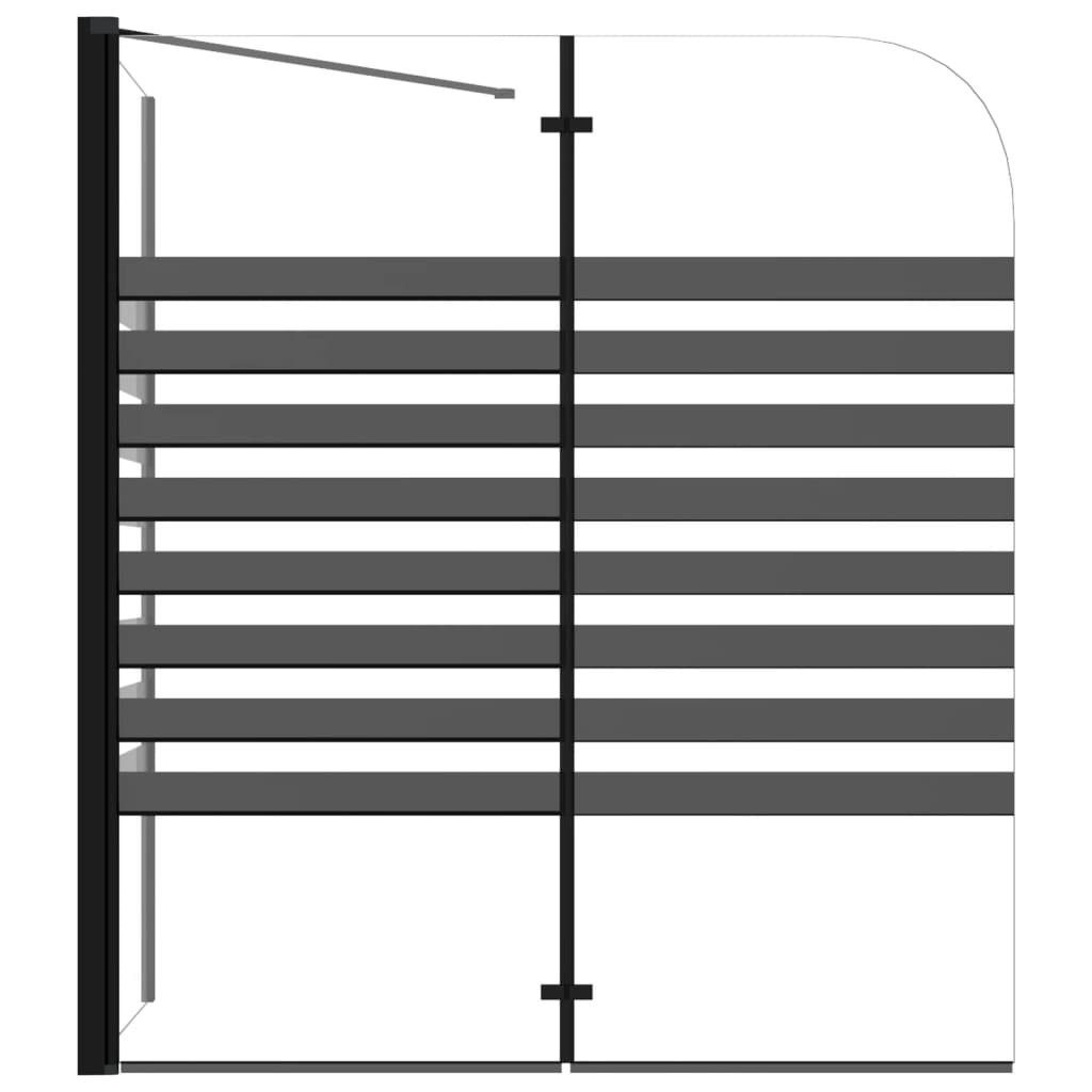 DOTMALL Badewannenfaltwand Badewannenfaltwand,Hartglas Gestreift, 120x68x130 cm