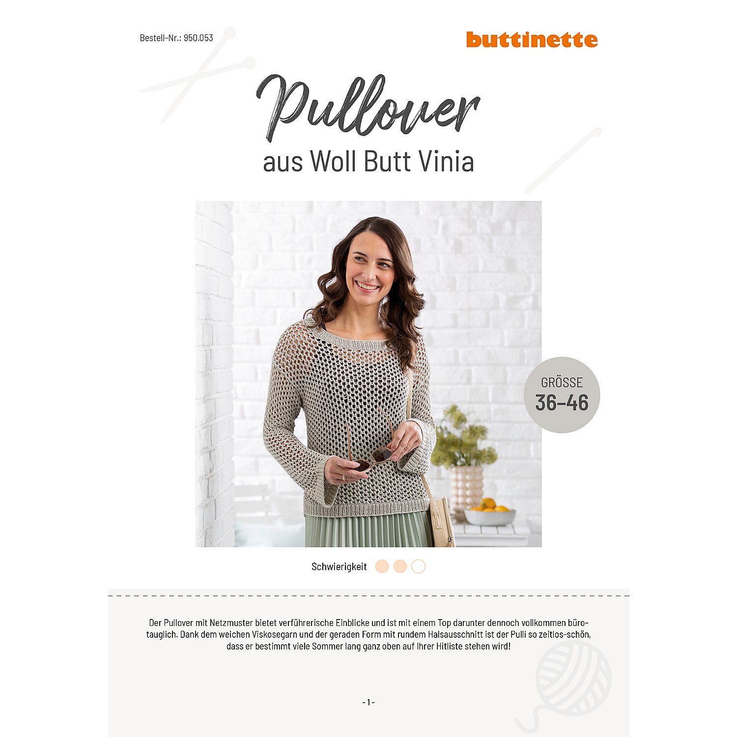 Strickanleitung - Pullover aus Woll Butt Vinia