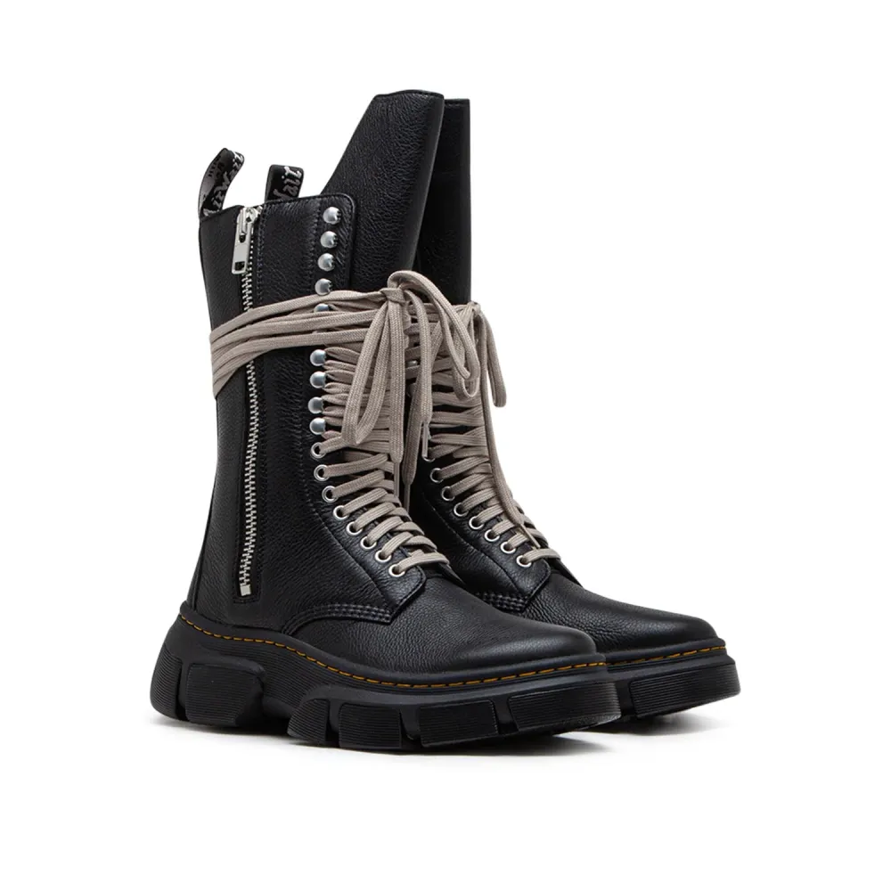 Rick Owens dr. martens x drkshdw 1918 calf length dmxl boot DM01D7808 / schwarz