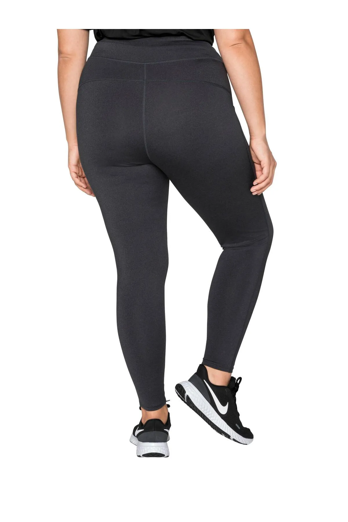 Sheego  Sport-Leggings - Grau - Mittlerer Bund