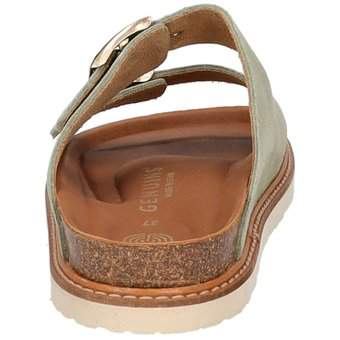 Genuins Hawaii Velour Pantolette in grün