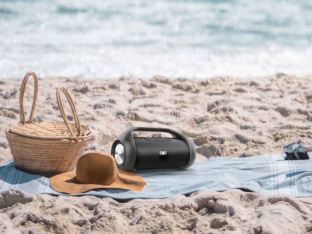 HPG540BT BOLD - Bluetooth-Lautsprecher mit zusätzlichem Bas AUX USB RGB-LED-Batterie - Schwarz