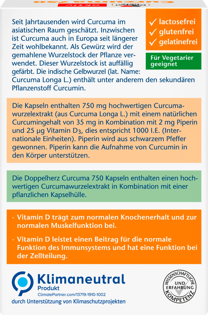 Curcuma 750 Kapseln 30 St., 26,7 g