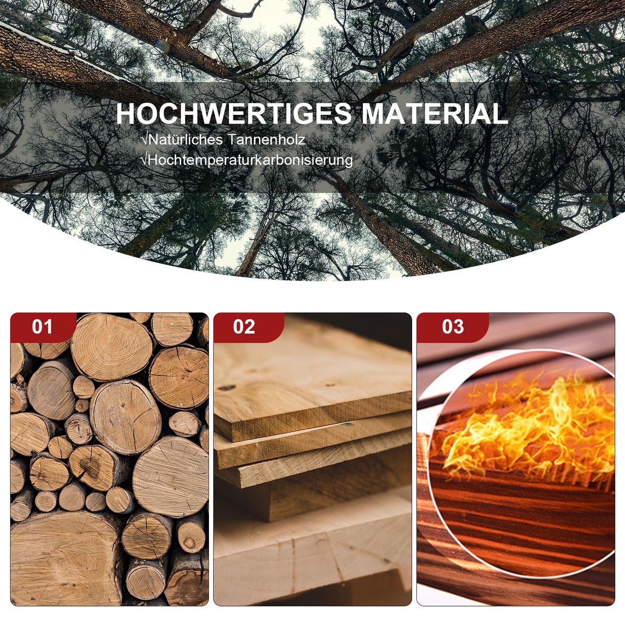 Outsunny Schaukelstuhl mit Armlehne Gartenstuhl Schwingsessel Massivholz Dunkelbraun 112 x 67 x 93 cm