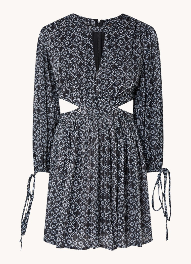 Maje Mini dress with cut-out detail and lurex