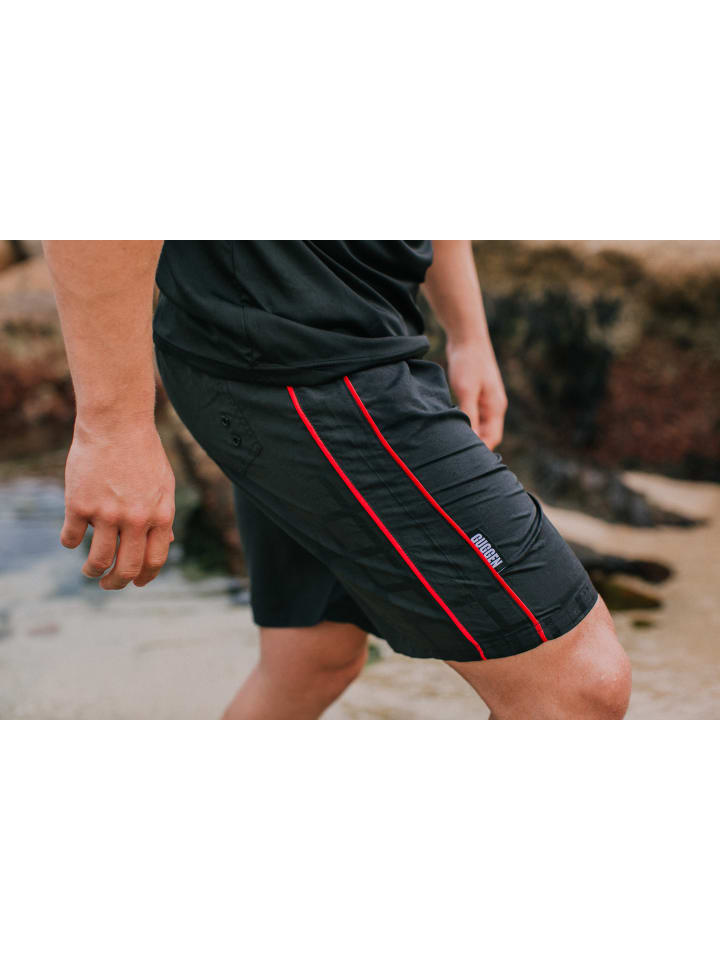 GUGGEN MOUNTAIN Badehose Kariert in Schwarz günstig kaufen