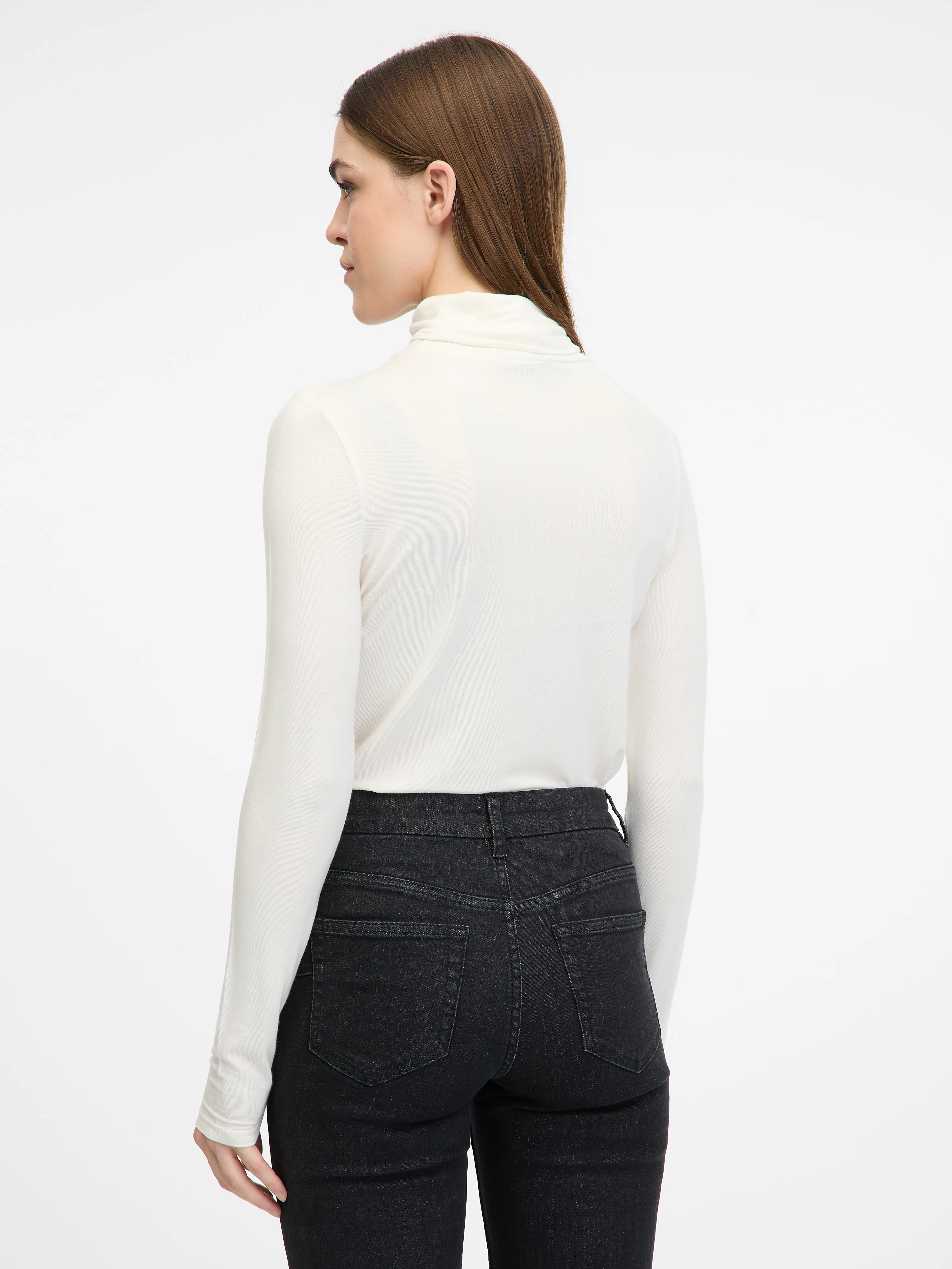 Cremefarbenes Damen-Langarm-T-Shirt ORSAY
