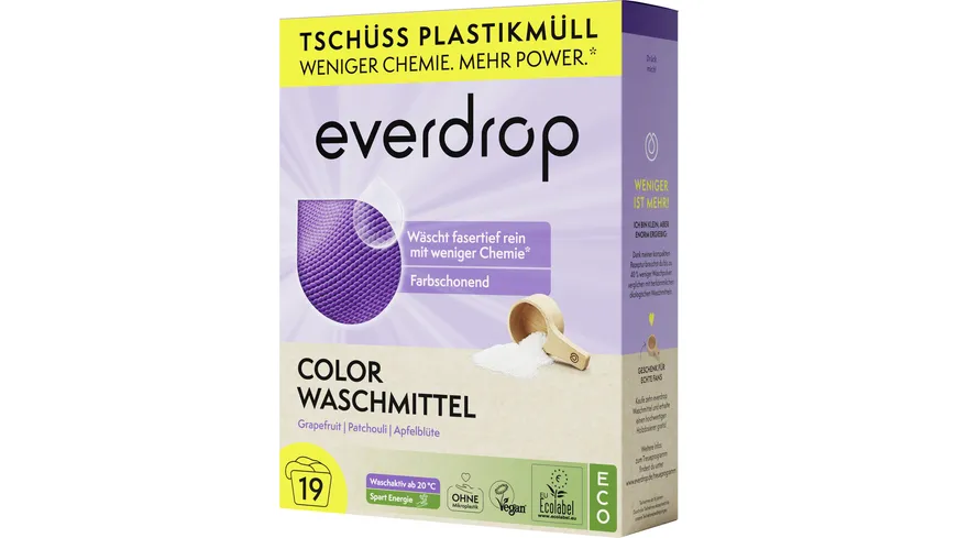 everdrop Colorwaschmittel Pulver 760 g
