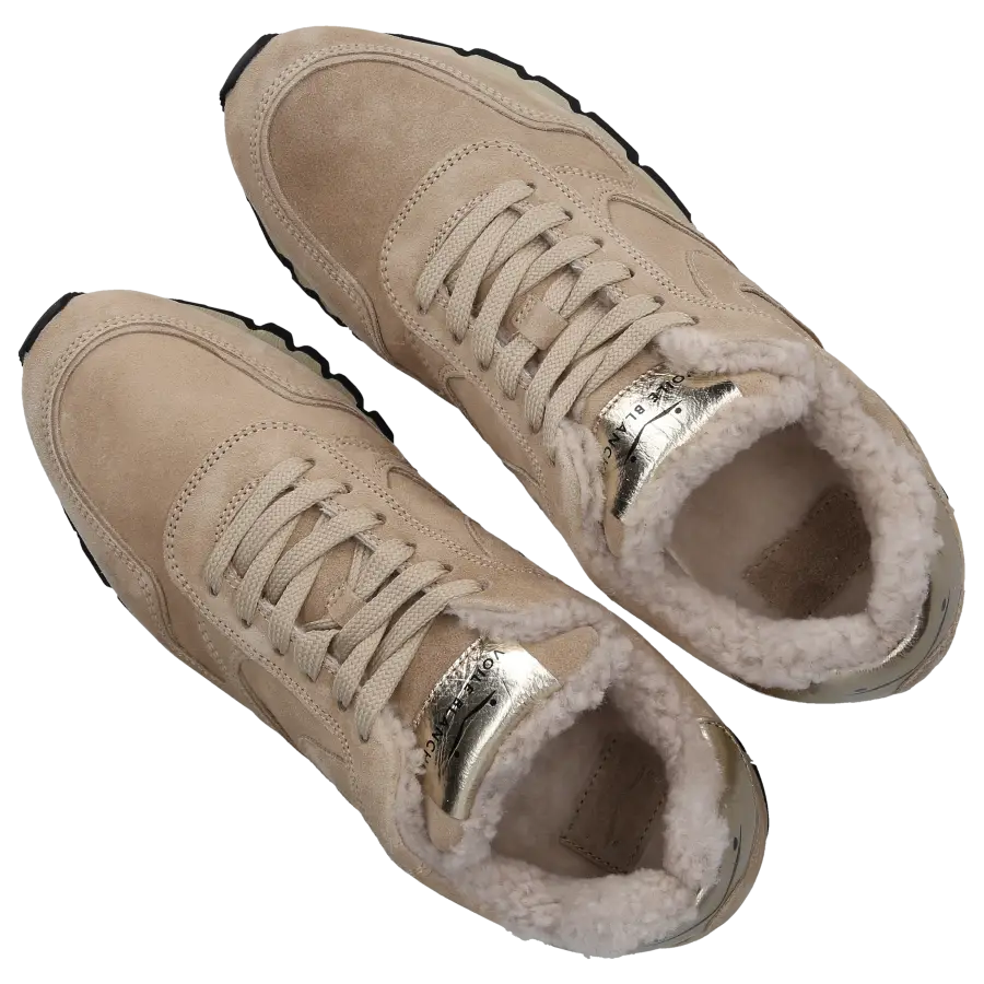 VOILE BLANCHE - Sneaker low JULIA FUR SUEDE Veloursleder - beige