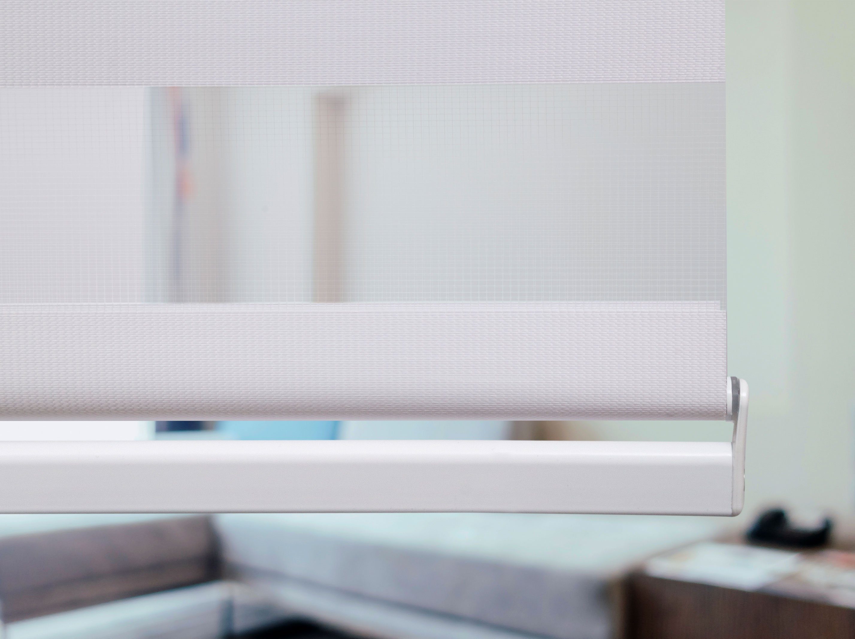 Doppelrollo Doppelrollo Klemmfix Rollo ohne Bohren Duo rollo, Plisseeonline, blickdicht, Klemmträger Montage am Fensterrahmen, Kelmmträger, Klemmfix ohne Bohren, Alle Teile aus Aluminium Kein Plastik