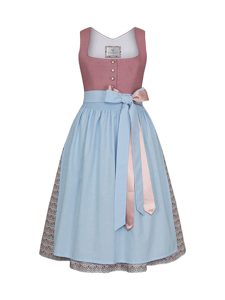 Alpenfee Dirndl ''Anka'' in Rosa/ Hellblau günstig kaufen